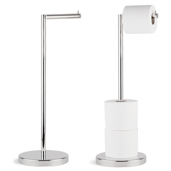 Fritstående toiletpapirholder | SUS 304 rustfrit stål badeværelse toiletpapirholder gold