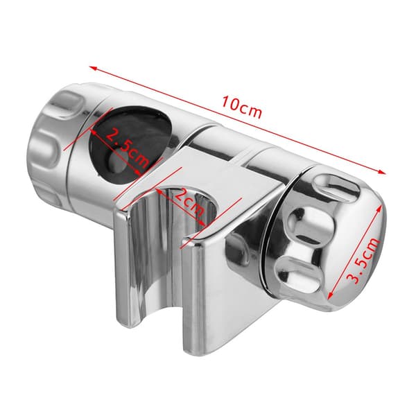 2 stk. 25 mm brusehovedholder til badeværelse, kromskyder, håndbruserhovedbeslag, fastgørelseselementer til 25 mm stigerør (2)