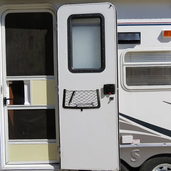 4 stk. Bil Opbevaringsnet Campervan, Elastiske Opbevaringsnet Med Plastikramme, Til Caravan, Bil, Båd Tilbehør (sort)