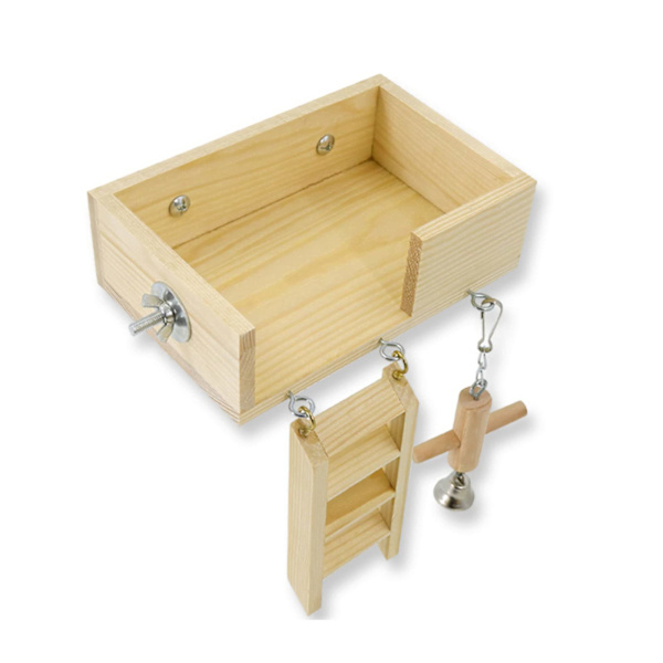 Papegøje aborre platform træ aborre stand fugl playstand fuglebur aborre træ klatring stige legetøj til bur fugle aborre til papegøjer træ stand