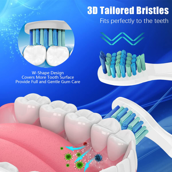 10-pack tandborsthuvuden för Fairywill FW-507/508/ (vit)