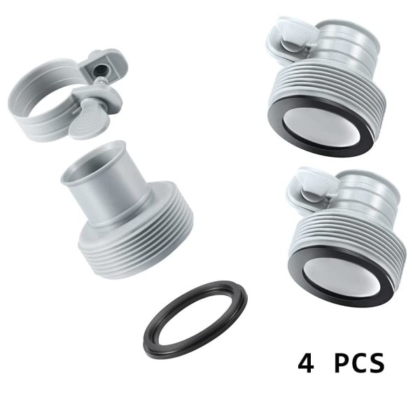 1,25\" til 1,5\" Type B slange adaptere til Intex pool, slange konverteringsadaptere B-sæt til opgradering af filterpumper og saltvandsanlæg