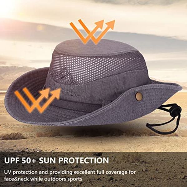 Solhatt UV-skydd Bucket Hat Sommarhattar (Grå)