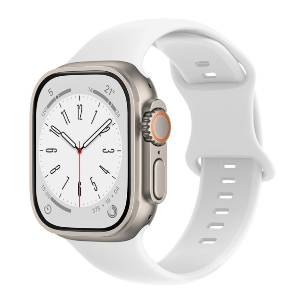 6-pack flätad solo-loop kompatibel med Apple Watch-armband 44 mm 45 mm 42 mm 49 mm kvinnor män, justerbart nylon stretchigt elastiskt sportarmband white 42/44/45/49MM