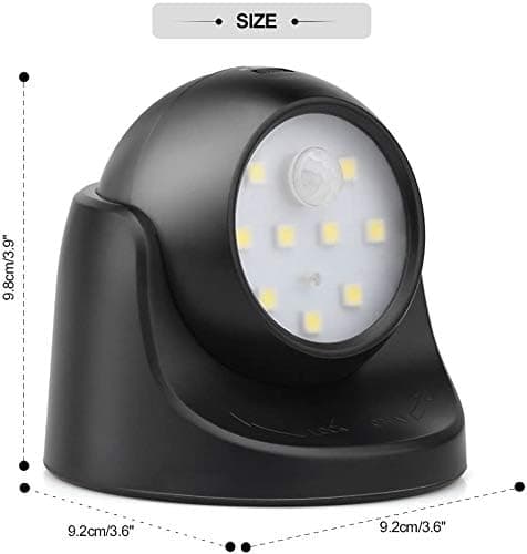 Utomhusvägglampa med rörelsesensor 1000 Lumen 360° vridbar