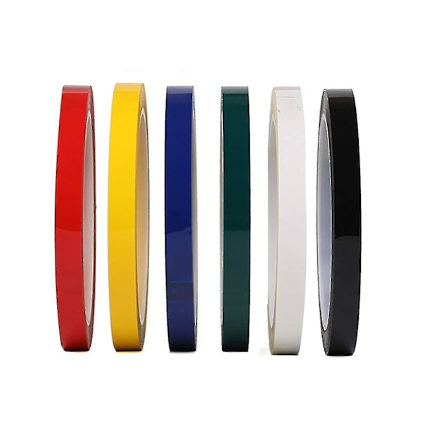 5-pack Grafisk Konst Tunn Tejp Självhäftande Artist Tejp Rutnät Markering Tejp Vittavla Rutnät Tejp Torr Slumpmässig Färg 6mm 6mm
