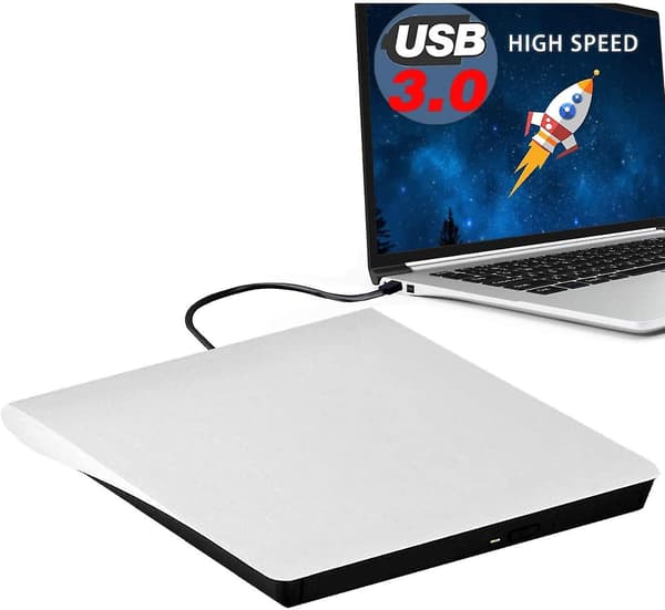 Extern DVD-enhet, USB 3.0 Bärbar CD/DVD-RW-enhet/DVD-spelare CD för Bärbara Datorer