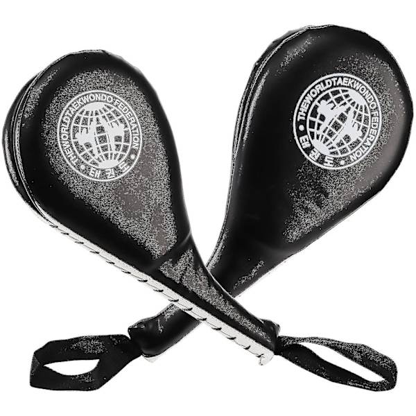 2 Pak Taekwondo Sparkepude, Holdbar Slagpude Sort