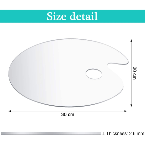 Klar malingspalett oval malingpalett (20 x 30 cm)