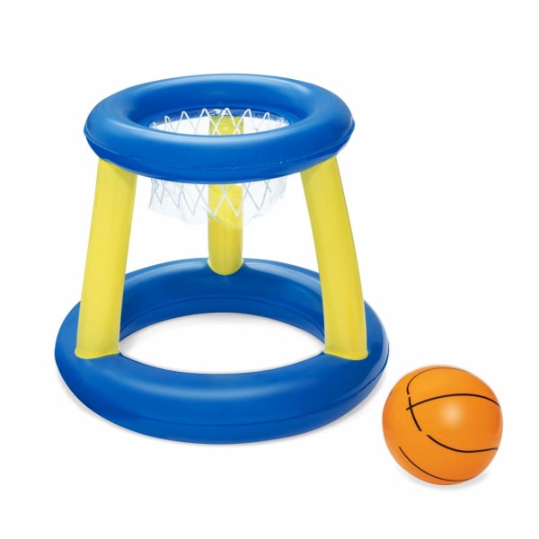 Oppblåsbart svømmesett for basketball, flytende bassengspill, oransje
