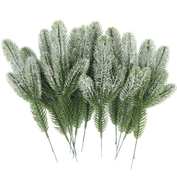24-pack snöiga tallplockar julgrönska spray 10\"
