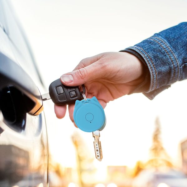 Personliga enheter, Smart GPS-tracker - Trådlös Smart Pet Tracker | Anti-förlorad platsspårare, liten GPS-enhet, objektdetektor (blå)