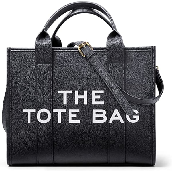 Kvinder Lærred Tote Tasker Casual Lærred Crossbody Taske (Sort)