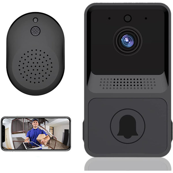 Trådlös fjärrvideo dörrklocka Hem intercom HD nattvision
