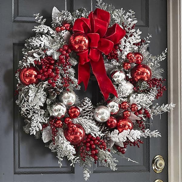 Juleflokkrans Juledekorationer Juleblomsterpynt