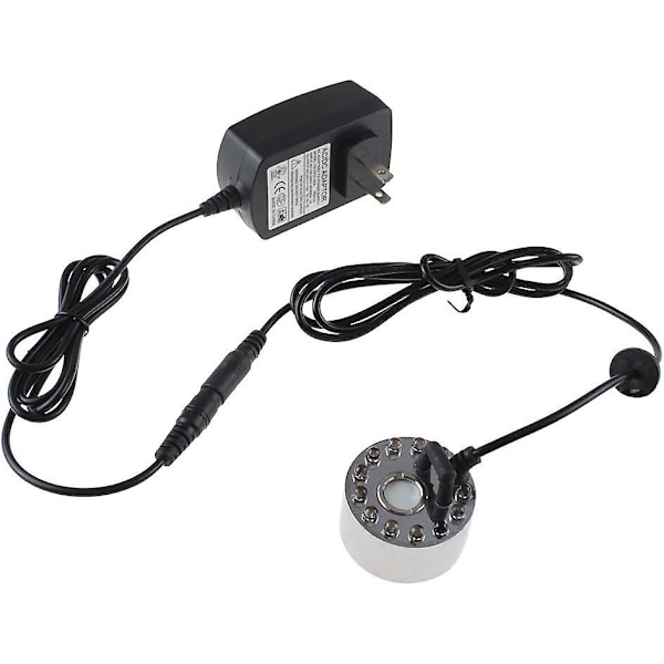 400 ml/h Original Mini Mist Maker Fogger med 12 LED-lampor Vatten Damm Trädgård Fontän Fogger Inomhus Utomhus
