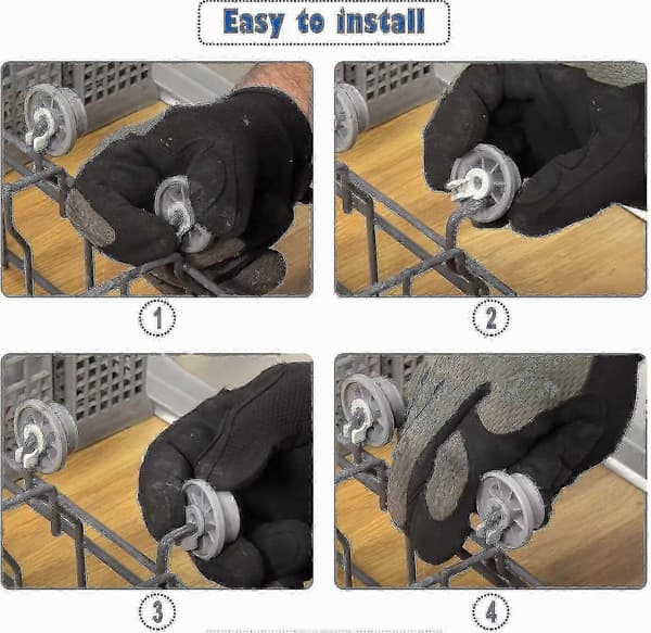 8 Universal Nedre Korg Hjul för Siemens Bosch Diskmaskin - 8-pack Ersättningsrullar
