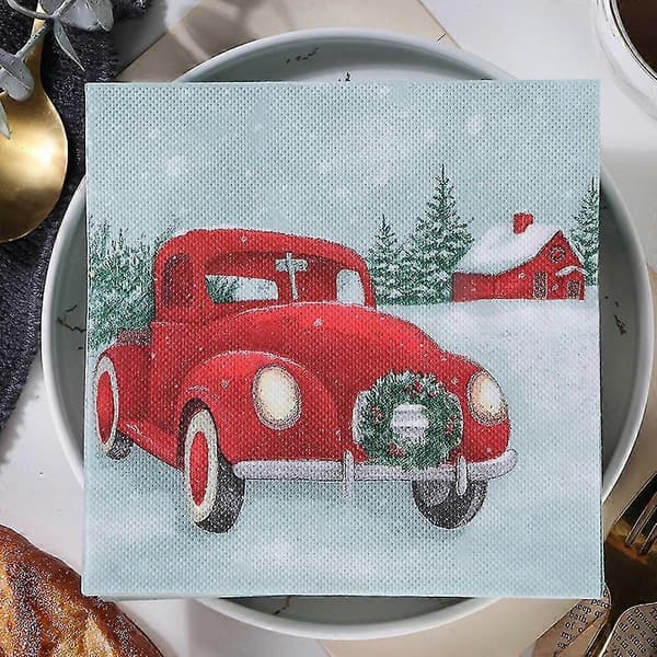 Servietter til julebord, julepynt style4