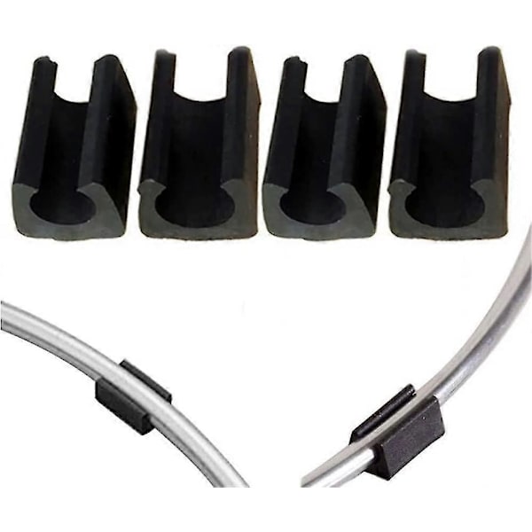 20 stk. Plast U-formede Stoleben 12 mm Diameter Sort Til Rørformede Stole Qyroadwolf
