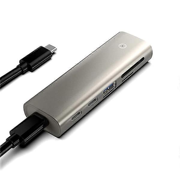 Höghastighets USB C USB 3.1 Gen2 Hub Adapter 1 Till 5 USB C Dockningsstation Splitter