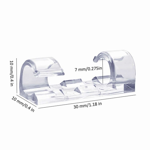 Kaapelipidike Smart - Läpinäkyvä ja itseliimautuva 40 kpl