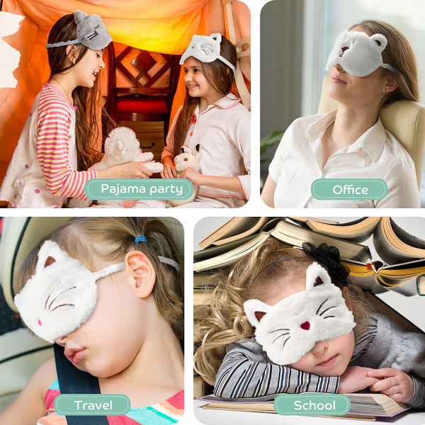Sovemaske barn 3 stykker øjenmaske sødt dyr（2）