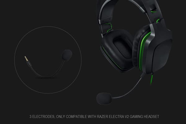 Reservemikrofon for Razer Electra V2 Gaming Headset på PS4 PS5 Xbox One PC, Avtakbar Bommikrofon