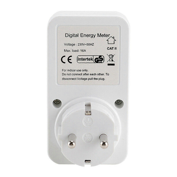 Energikostnadsmåler Strømmåler Strømmåler Strømmålerkontakt 230v 16a