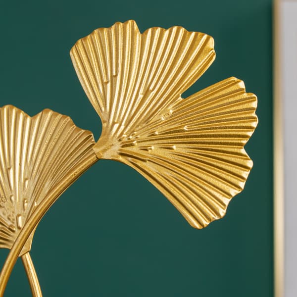1 Gingko Blad Dekorasjon Skrivebordsornament Europeisk Jernkunst 8,2\" Høy