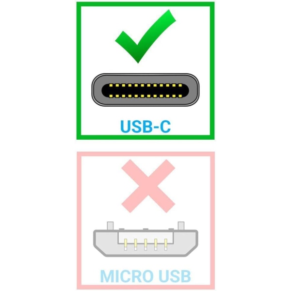 Samsung USB Type C laddnings- och synkroniseringskabel – Samsung USB-A till USB-C laddningskabel för snabbladdning av mobiltelefoner och surfplattor – 1 m - Svart