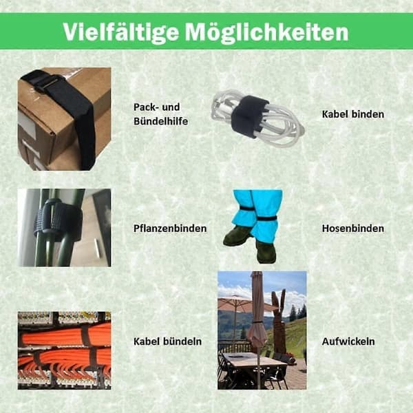 20 kpl villakoukku- ja silmukkanauhat, nylonkaapelisiteet