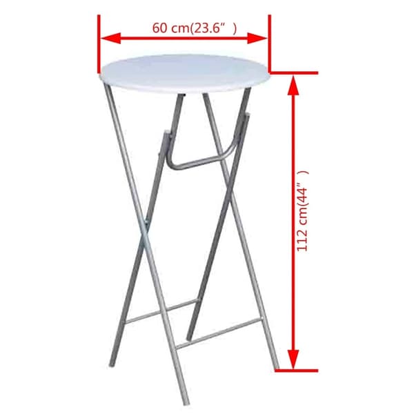 vidaXL Ståbord 4-pack Vikbara Gräddvita