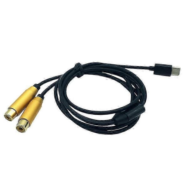 Dobbel RCA Hunn Til Type-c Usb C Signal Video Av Audio Ledning