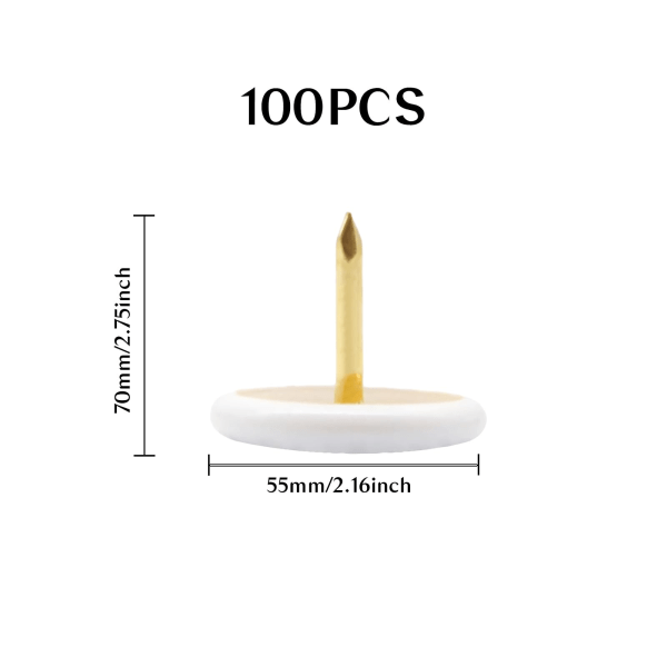 100 kpl painonappeja, valkoisia piirustusneuloja, koristeellisia peukkunappeja, pyöreäpäisiä piirustusneuloja kartalle, kouluun, toimistoon ja valokuvaseinälle