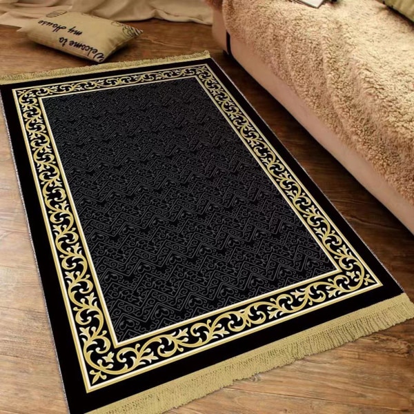 Paksu pehmustettu muslimirukousmatto tupsilla, perinteisiä kuvioita islamin rukousmatto mukavuus polvilattiamatto islamilainen matto rukousmatto Eid Ramadan lahja