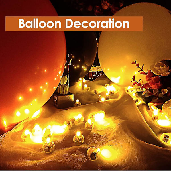 Led-ballonglampor 60 stycken Led-ballonglampa, Led-lampong, Mini Led-ljus upp ballonger för papperslykta bröllop