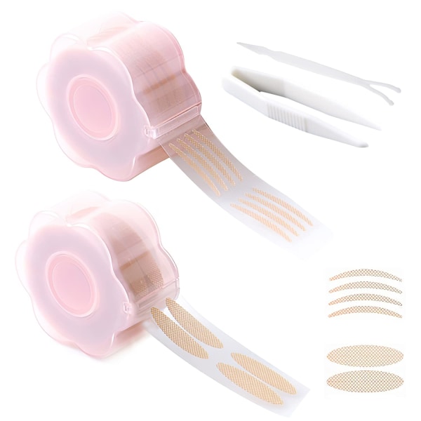 Slipping eyelid tapes, eyelid sticker tape with fork bar tweezers