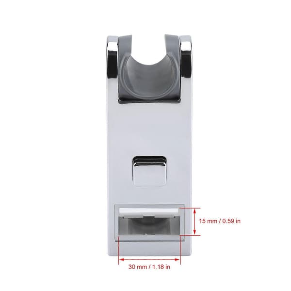 Justerbar højde ABS forkromet bruseglidestang skinnehovedholderstand 30*15 mm