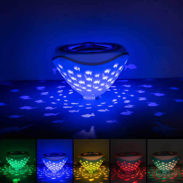 Badekar Disco Light Vanntett Led Bath Lights RGB Floating Underwater Disco Light for badetid, dammer, bassengfest (ikke oppladbart)
