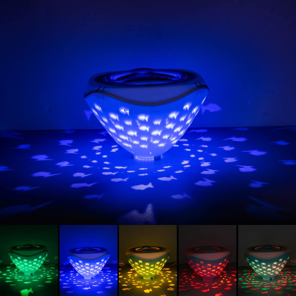 Kylpyammeen discovalo, vedenpitävä LED-kylpyvalo, RGB-kelluva vedenalainen discovalo kylpyhetkiin, lampiin, uima-altaisiin (ei ladattava)