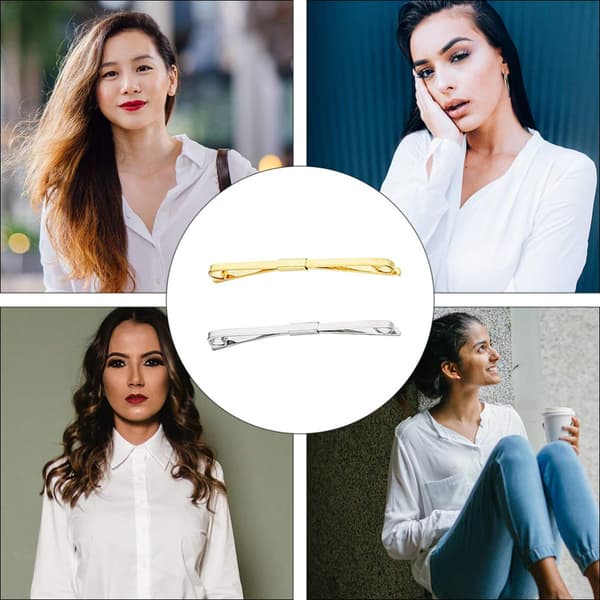 2 stk slipsnålsett for menn Klassisk slipsnålsett Slipsklips Klips Slipsbrosje