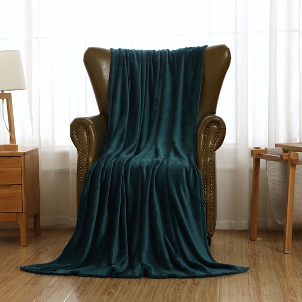 Kælen blød, fluffy ekstra blød og varm tæppe, flannel fleece tæppe, rynke-resistent/anti-misfarvning som et sofatæppe eller sengetæppe green 150*200cm