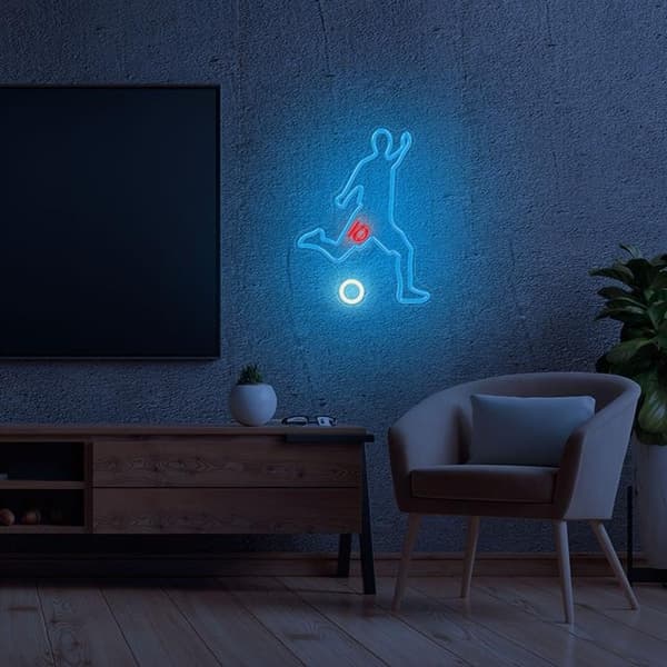 Forever Light Neon LED PLEXI JALKAPALLOILIJA FPNE31 - Monivärinen