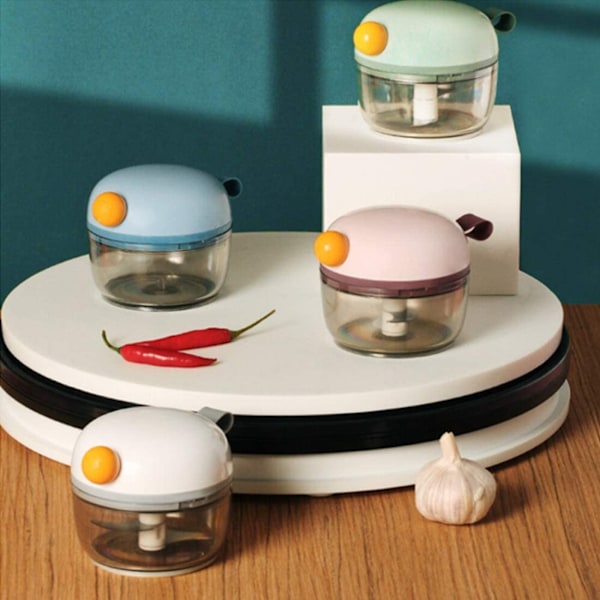 Mini Chopper Food Processor Manuell  Trekkstreng (Himmelblå)