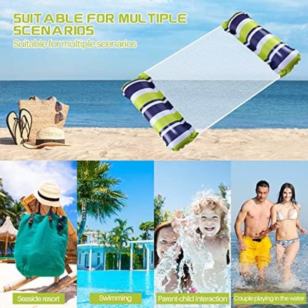 2 st vattenhängmatta, pool flytande säng premium pool flytande hängmatta solstol pool