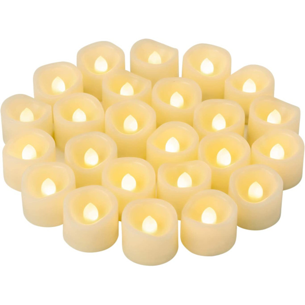 24 kpl LED-liekinheittomat tuikkukynttilät (lämmin valkoinen)
