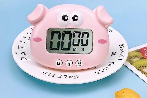 Tegneserie Timer Påmindelser Studerende Lærer At Hælde Køkken Timer (Pink)