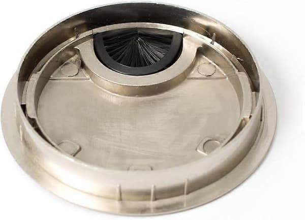Sæt med 2 børstet stål ? 80 mm, kabelgennemføringer, kabelgennemføringer