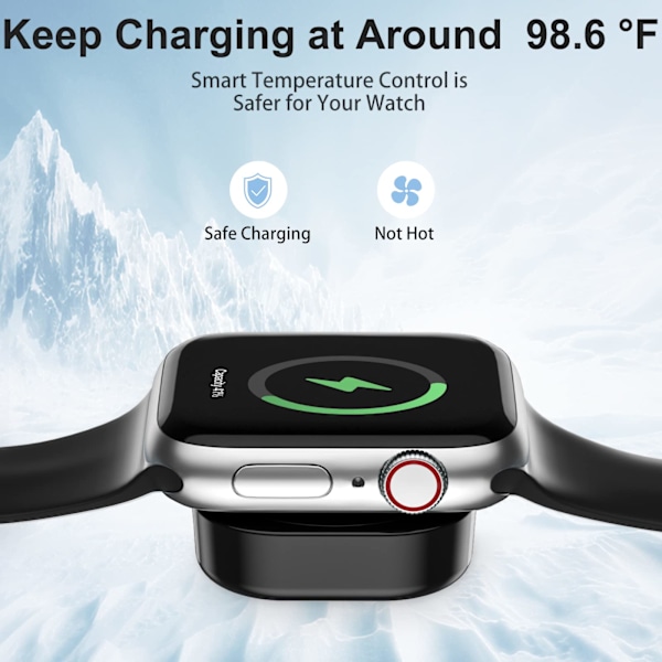 Yhteensopiva Apple Watch -laturin kanssa, 1,5 m/5 jalkaa nopea magneettinen latauskaapeli, iWatch -laturi yhteensopiva Apple Watch Series 9 8 7 SE 6 5 4 3 2