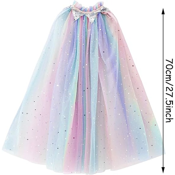 Princess Cape Colorful Princess Cloak, Princess Dress, M